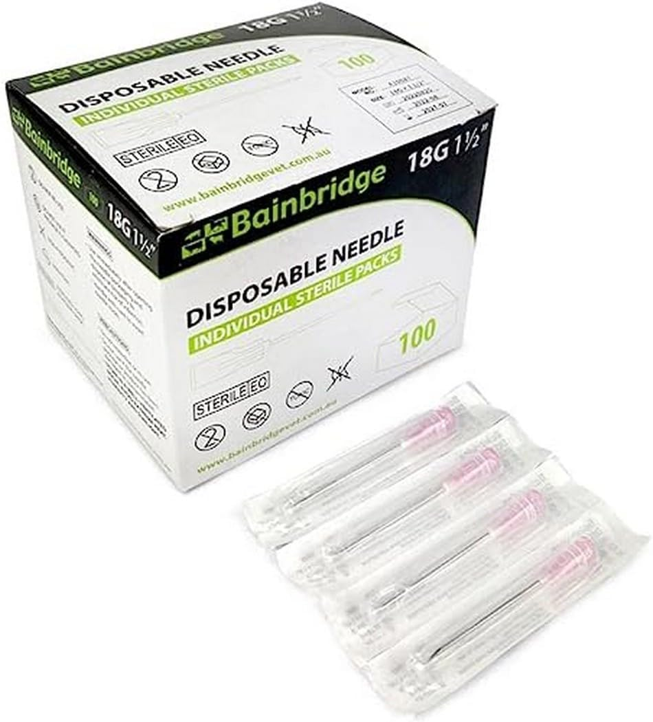 Bainbridge 21 Gauge Disposable Needle, 1-1/2-Inch (Box of 100)