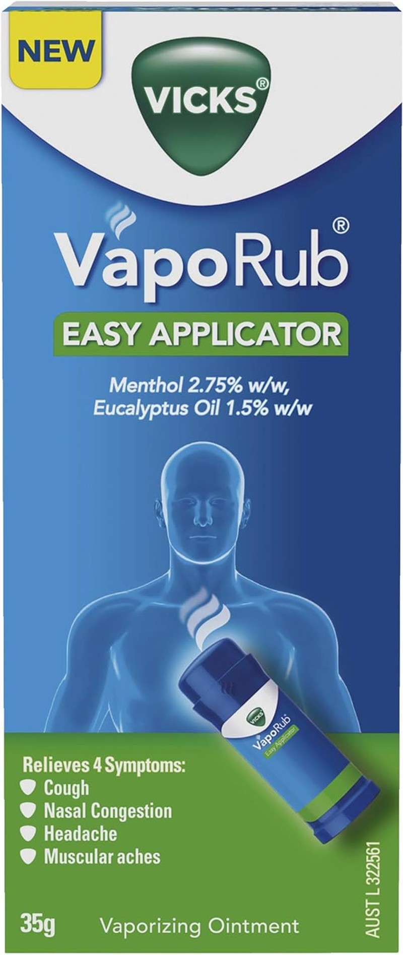 Vicks Vapo Rub Easy Applicator, 35 Grams