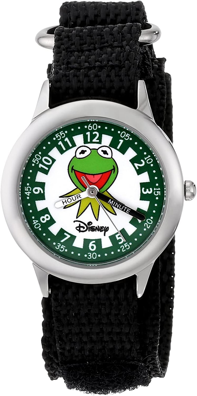 Disney Kids’ Stainless Steel Time Teacher Analog Quartz Nylon Strap Watch