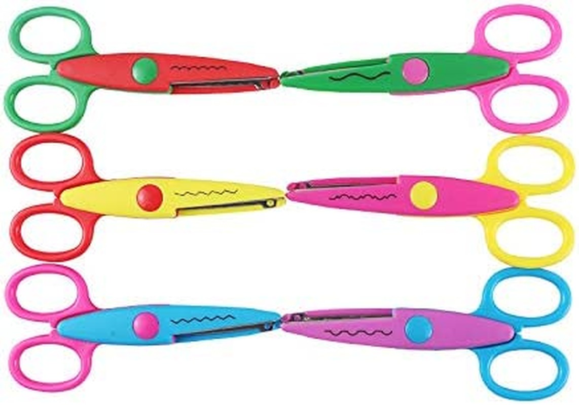 HIGHROCK 6 PCS Craft Scissors Decorative Edge Scissor Set, Zig Zag Scissors Scissors for Crafting, Pattern Scissors