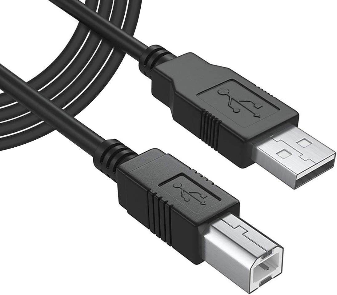 Articonnex|™ USB 2.0 Cable, A-Male to B-Male, 6-Foot (1.8M) Long Printer Cable, Scanner Cord, USB 2.0 A-B Printer Cable for Brother,Hp Officejet Laserjet Envy, Canon Pixma, Lexmark, Epson, Dell Scanner Fax, Xerox, Samsung, M-Audio and More, with Magnetic Rings on Both End to Add Extra Shield Properties and Eliminate EMI from Computer to USB DAC and Audio Interface Etc