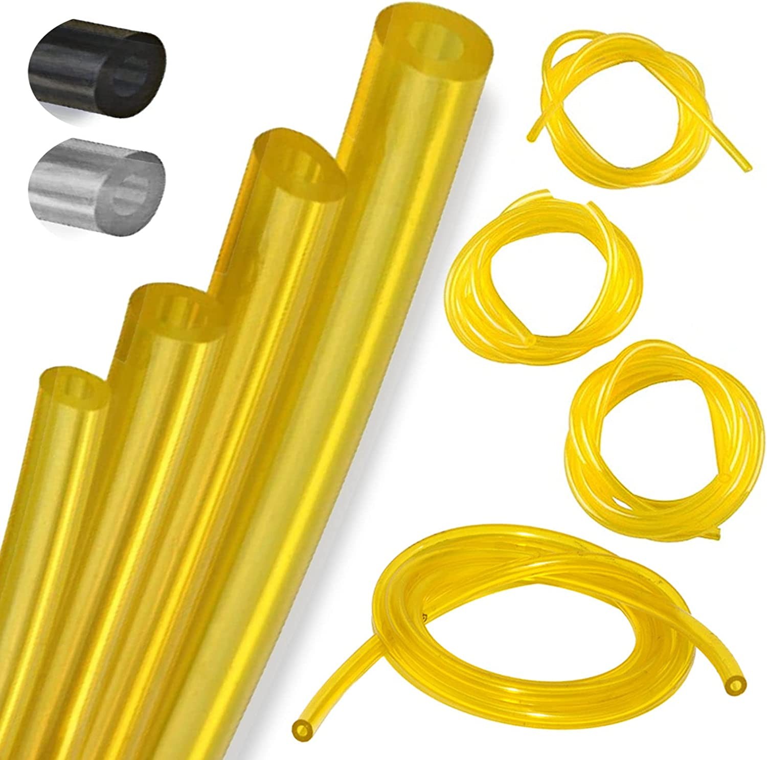 4 Sizes Petrol Fuel Gas Line Pipe Hose Tubing for String Trimmer Chainsaw Blower and Other Power Tools for 2 Cycle Engine for Poulan, Craftman