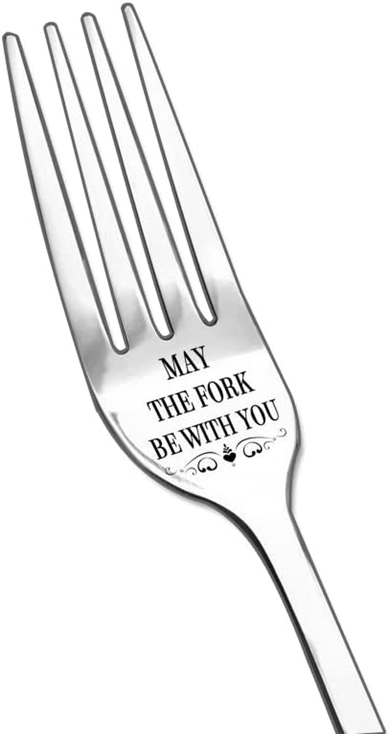 Christmas Birthday Gifts for Men Women May the Fork Be with You Fork Gifts for Husband Dad Anniversary Funny Gifts for Hubby Boyfriend Brother Dinner Forks for Movie Fans