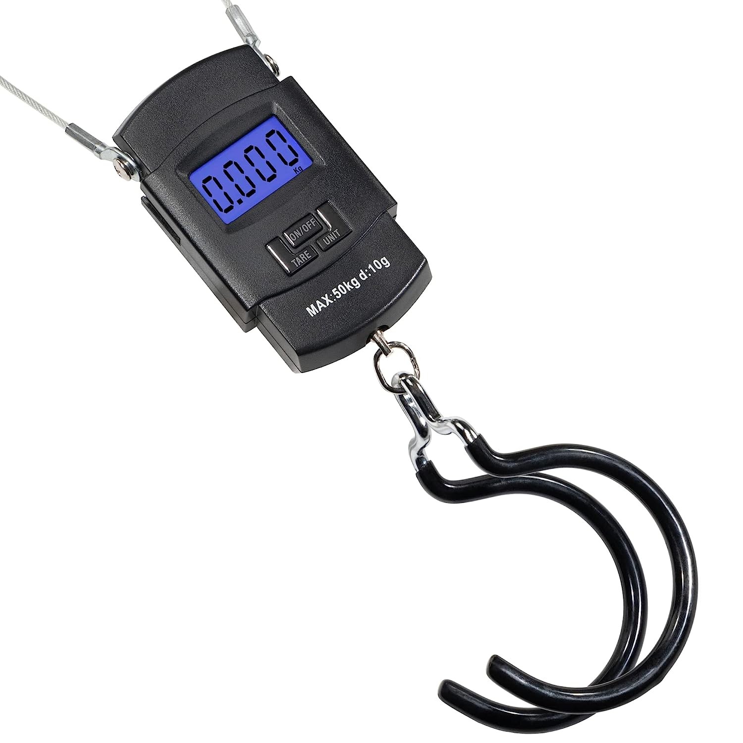 Cyclingdeal Backlit LCD Display Digital Bike Scale – Electronic Balance with Double Hanging Hook – Max Loading Weight 50Kg/110Lbs, Measures in Kg, Lbs, Jin, Oz – More Stable, Accurate