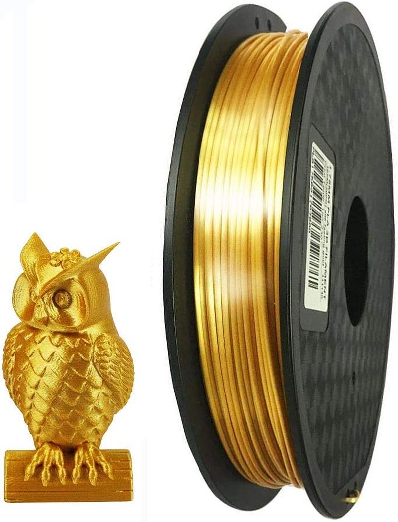 3D Printer Gold PLA Filament 1.75 Mm 500G Silk Shiny Feeling 3D PLA Material Shiny CC3D Silk Gold Silver Copper PLA 0.5KG