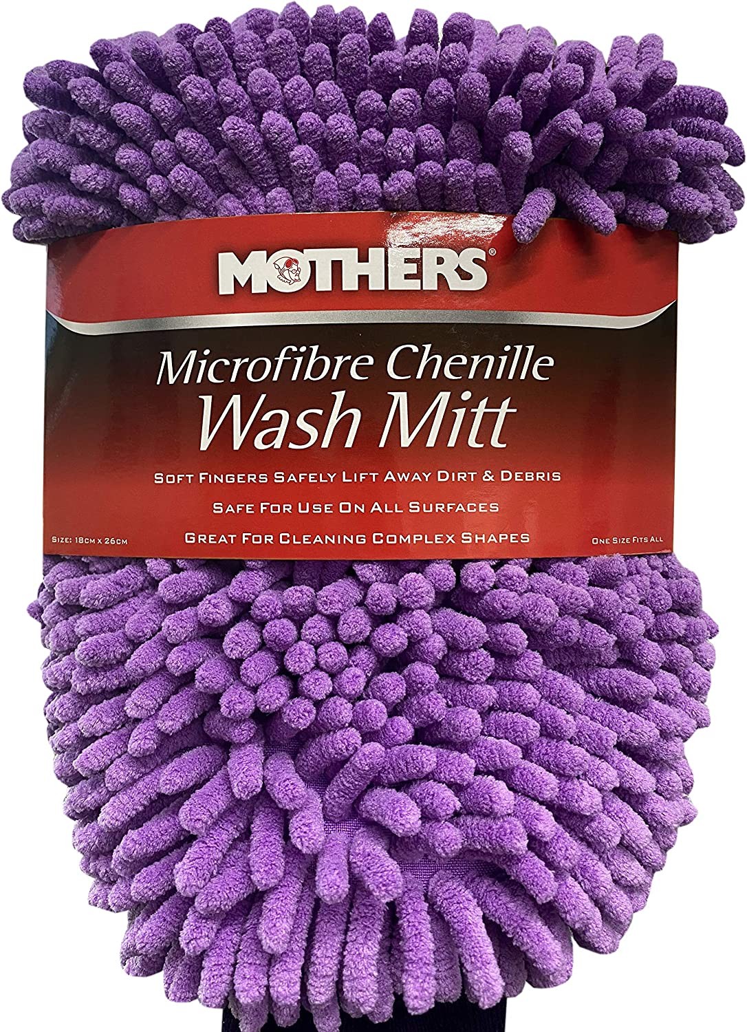 MOTHERS Microfibre Chenille Wash Mitt, Purple