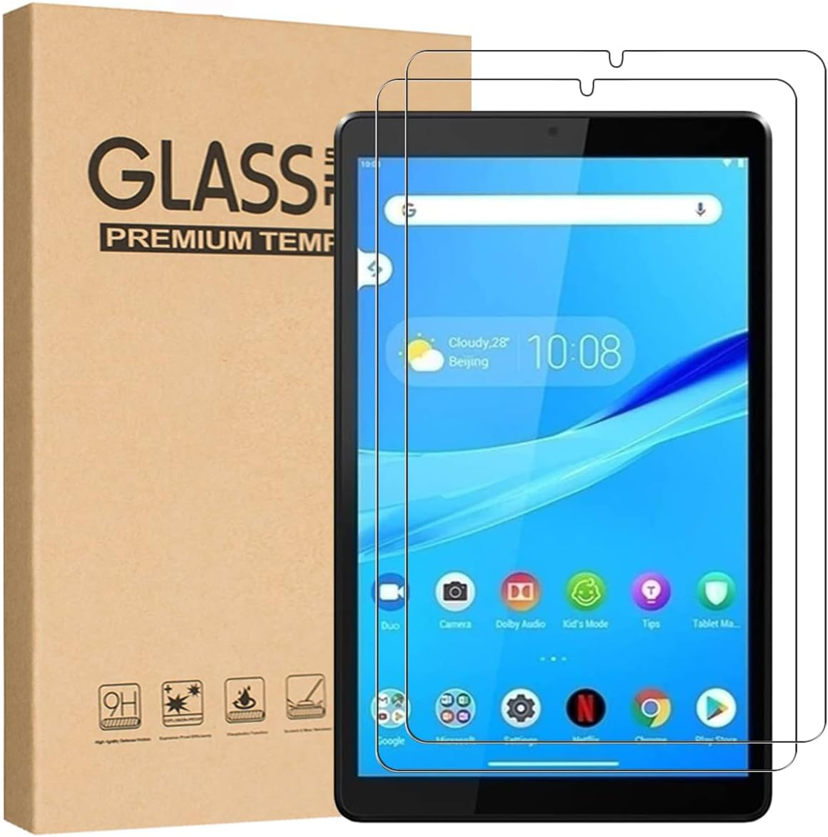 [2 Pack] T Tersely Screen Protector for Lenovo 8.0 Inch Tab M8 Gen 3/4 2022/Smart Tab M8 Gen 3/4 2022/Tab M8 HD LTE 2021/Tab M8 Hd/Smart Tab M8/Tab M8 FHD 2019, Tempered Glass Protective Film Guard