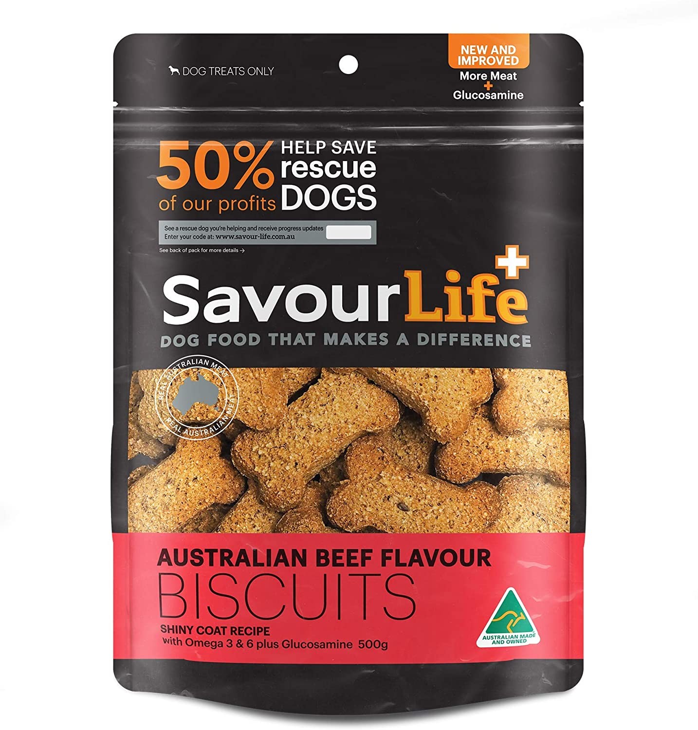 Savourlife Australian Beef Flavor Biscuits, 500 Grams (CART1)