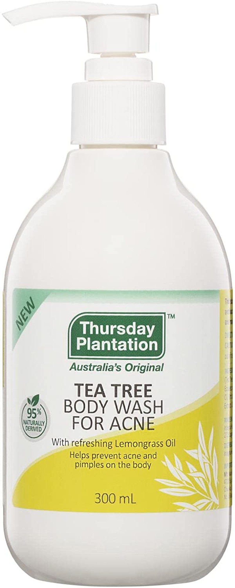 Thursday Plantation Tea Tree Body Wash for Acne, Lemongrass, 300 Ml