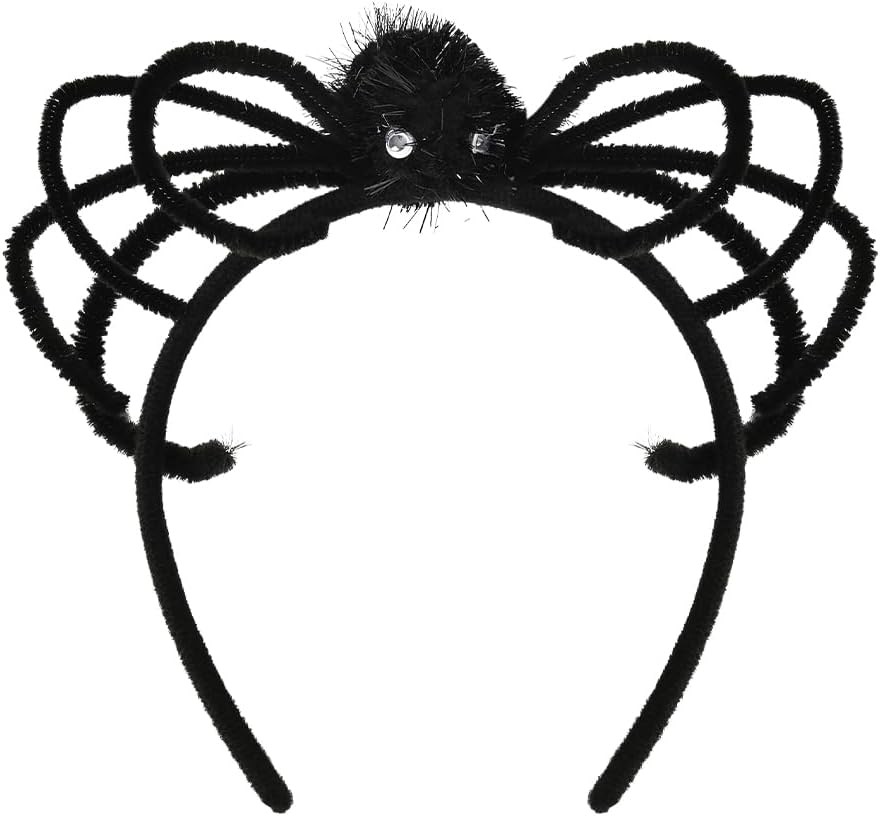 Halloween Headbands for Women Black Spider Headband Festival Headpiece Halloween Cosplay Costume Accessories for Women Girls Spider Head Band Headdress Halloween Party Headbands Decorations