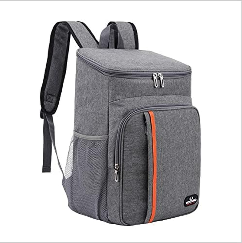 18 L Insulated Picnic Backpack Waterproof Outdoor Cooler for Hiking Fishing  Camp-Grey