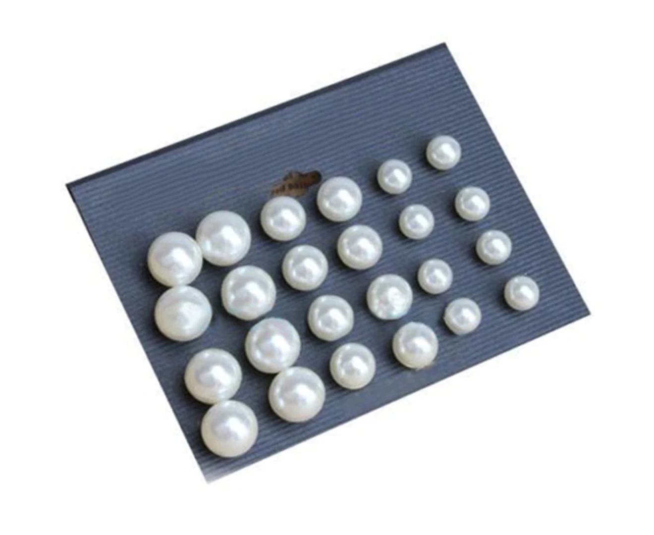 12 Pairs Women Fashion Elegant White Faux Pearl Ear Studs Earrings Party Jewelry