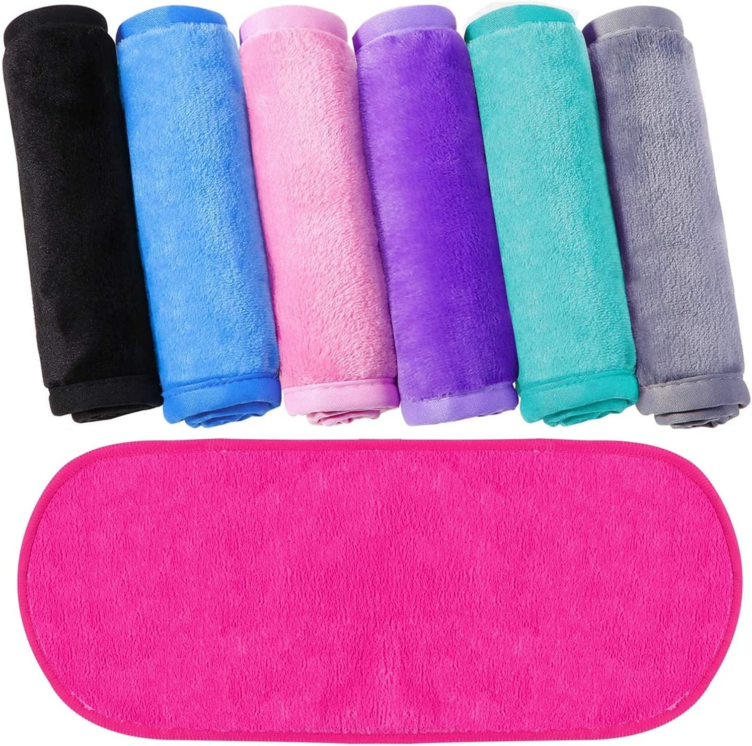 Makeup Towel Makeup Remover Cloths Face Cleansing Cloths 7 Pieces Colorful Microfiber Cloth Cleansing Towel Random Color