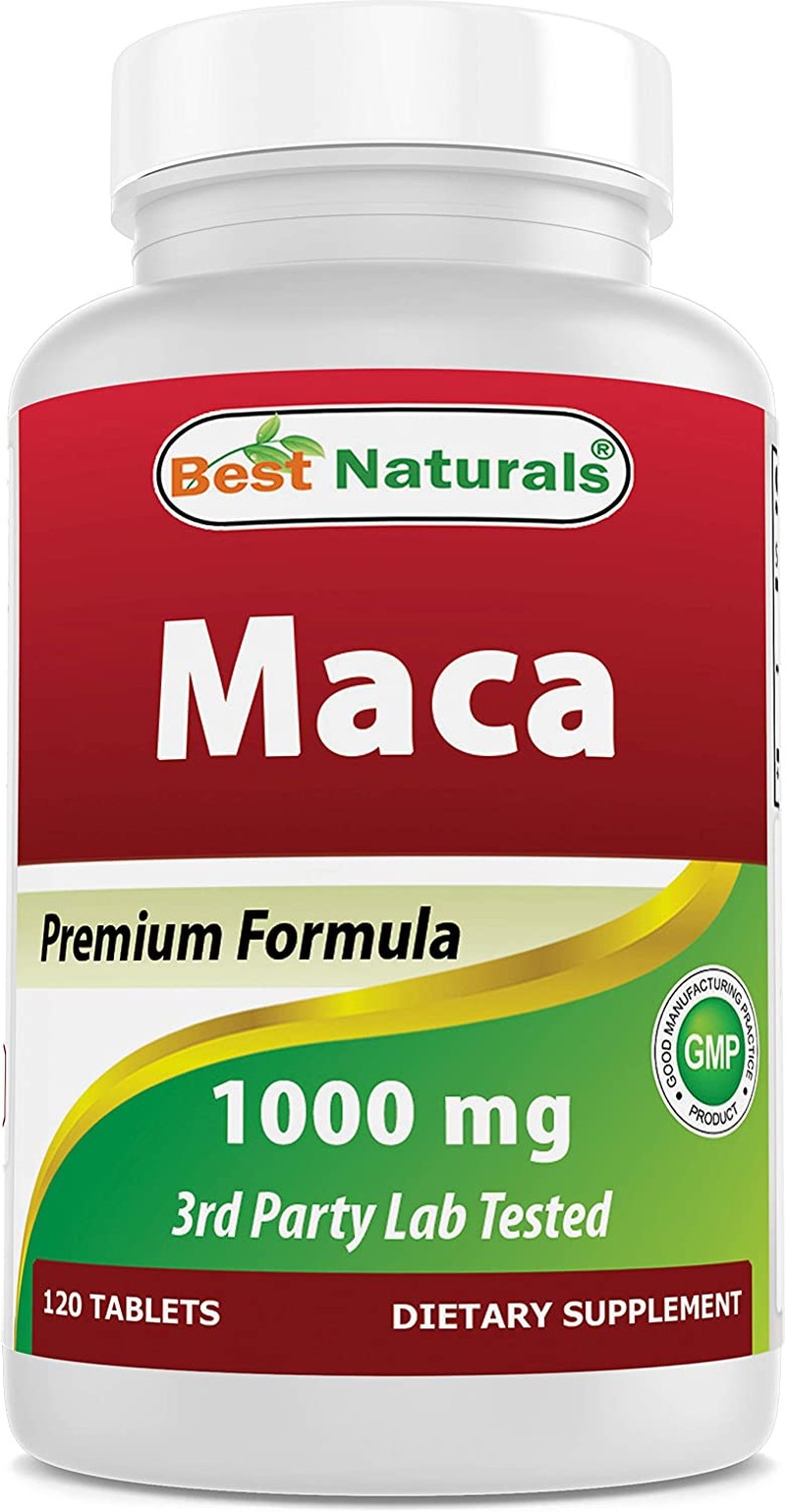 Best Naturals Gelatinized Maca 1000Mg per Tablet (Non-Gmo), Supports Reproductive Health, Mood, Hormonal Balance, Cardiovascular Health & Immune Health*, 120 Count (120 Count (Pack of 1))