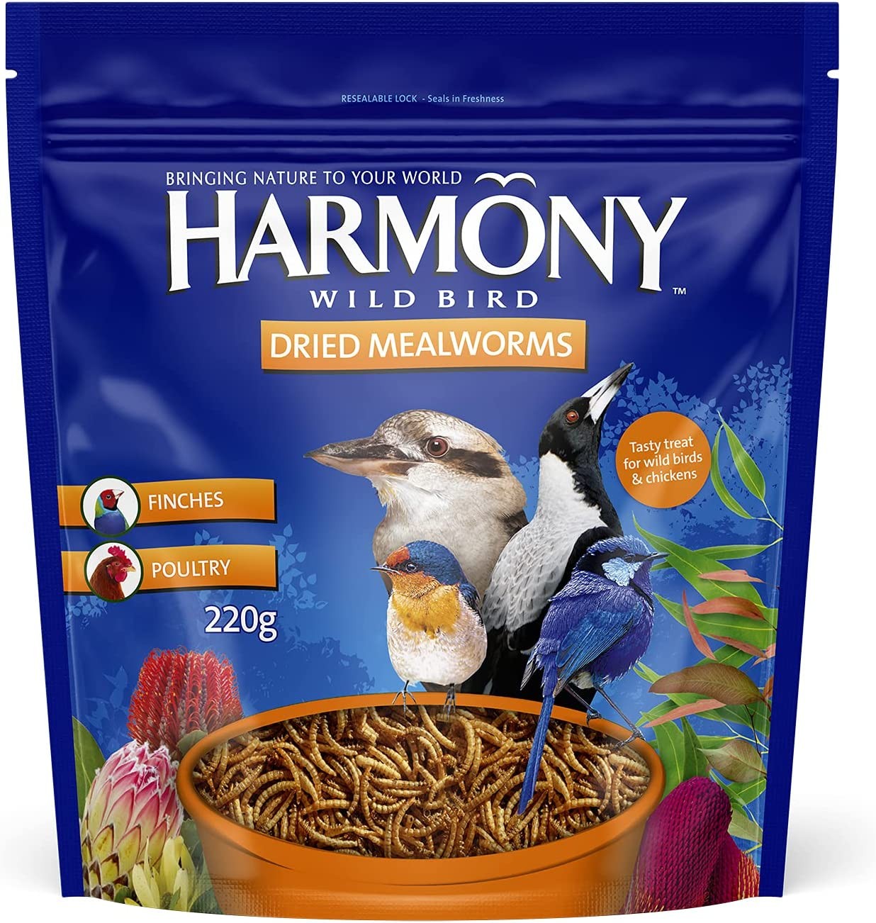 HARMONY Dried Mealworms 220G