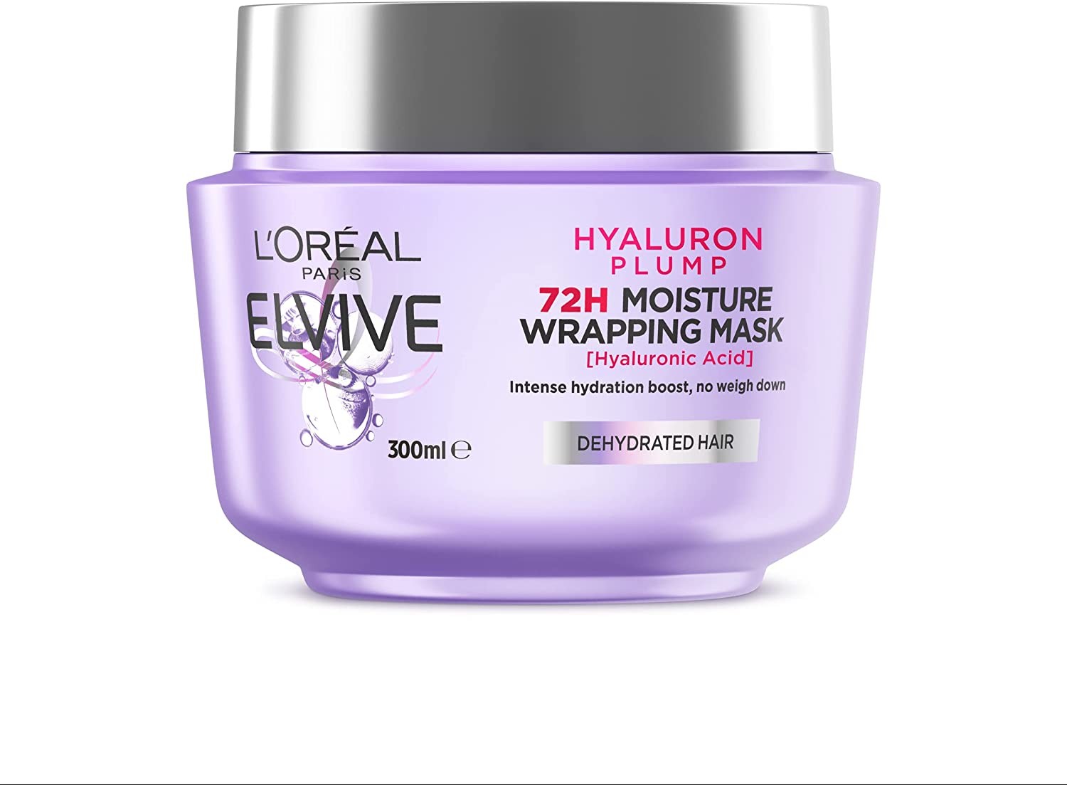 L’Oreal Paris, Hair Mask, Moisturising & Plumping, Elvive Hyaluron Plump Moisture Mask, 300Ml