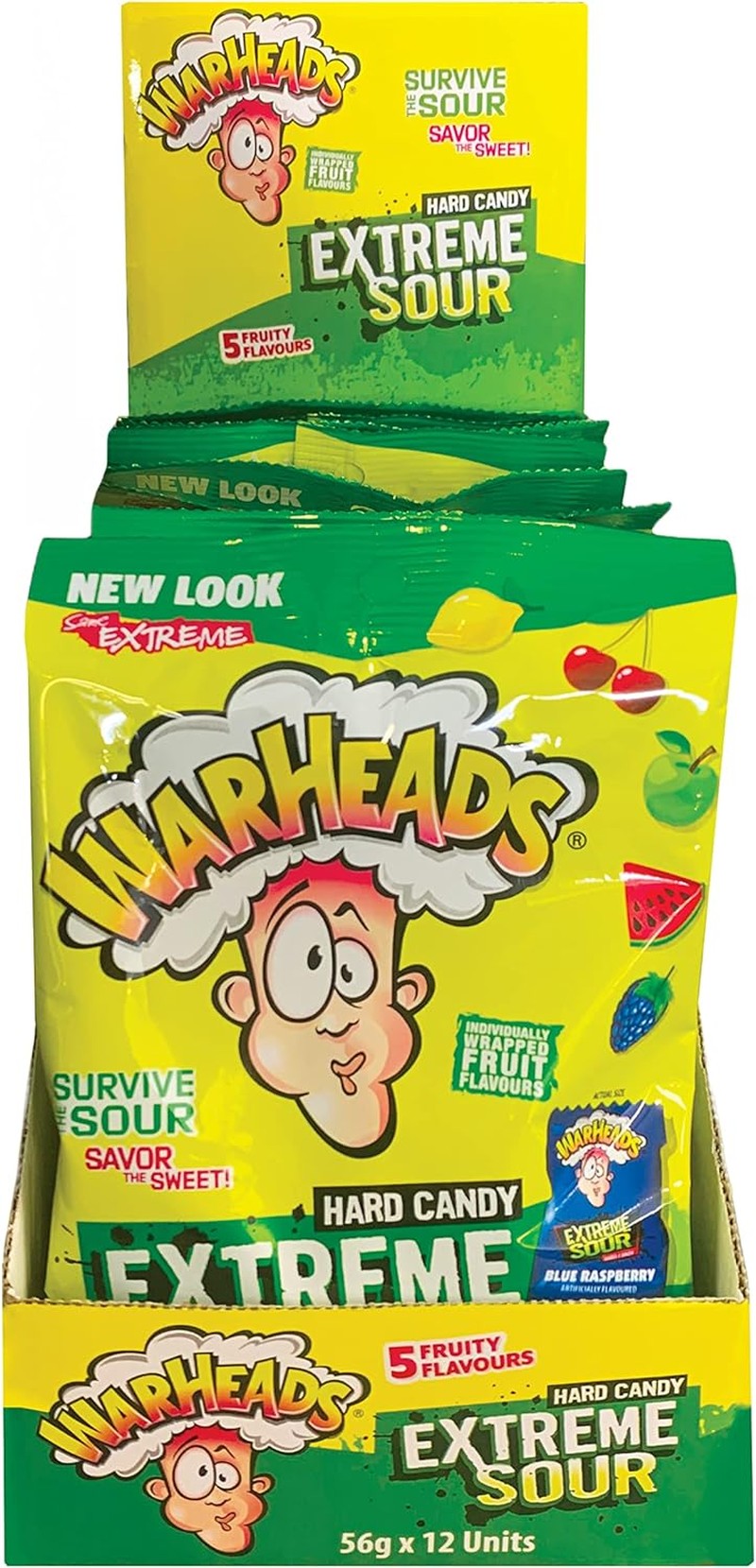 Warheads Extreme Sour Hard Candy 56 G, 56 G