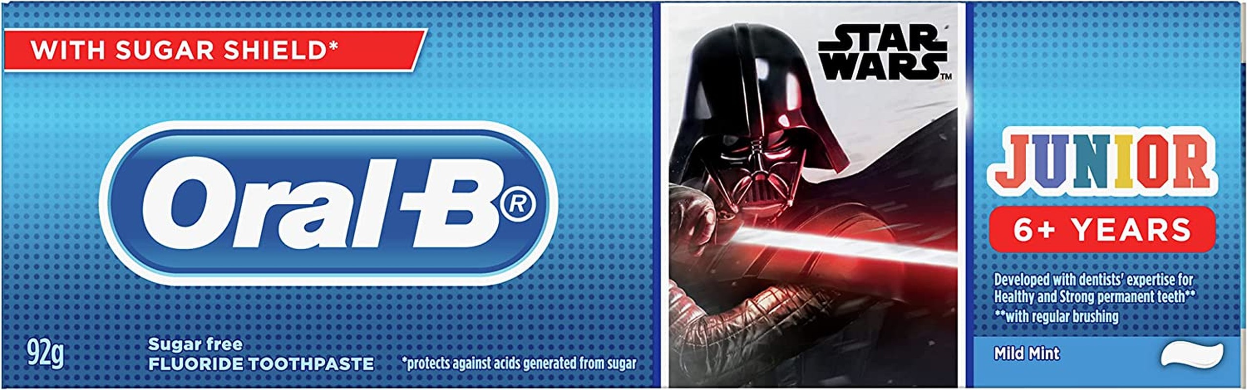 Oral-B Star Wars Junior 6Plus Years Toothpaste Mild Mint, 92G