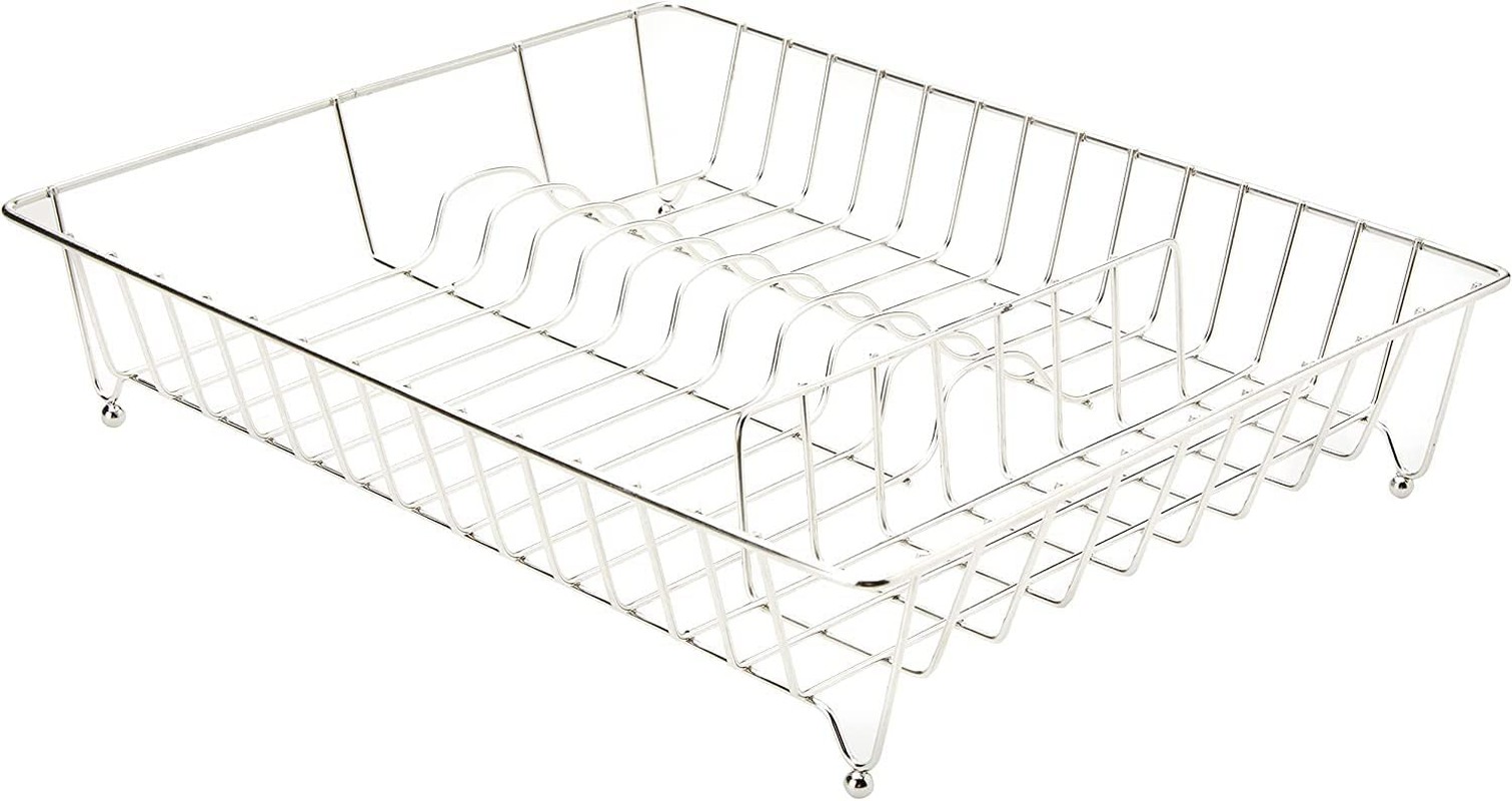 Eterna 43075 Low Dish Drainer, Silver