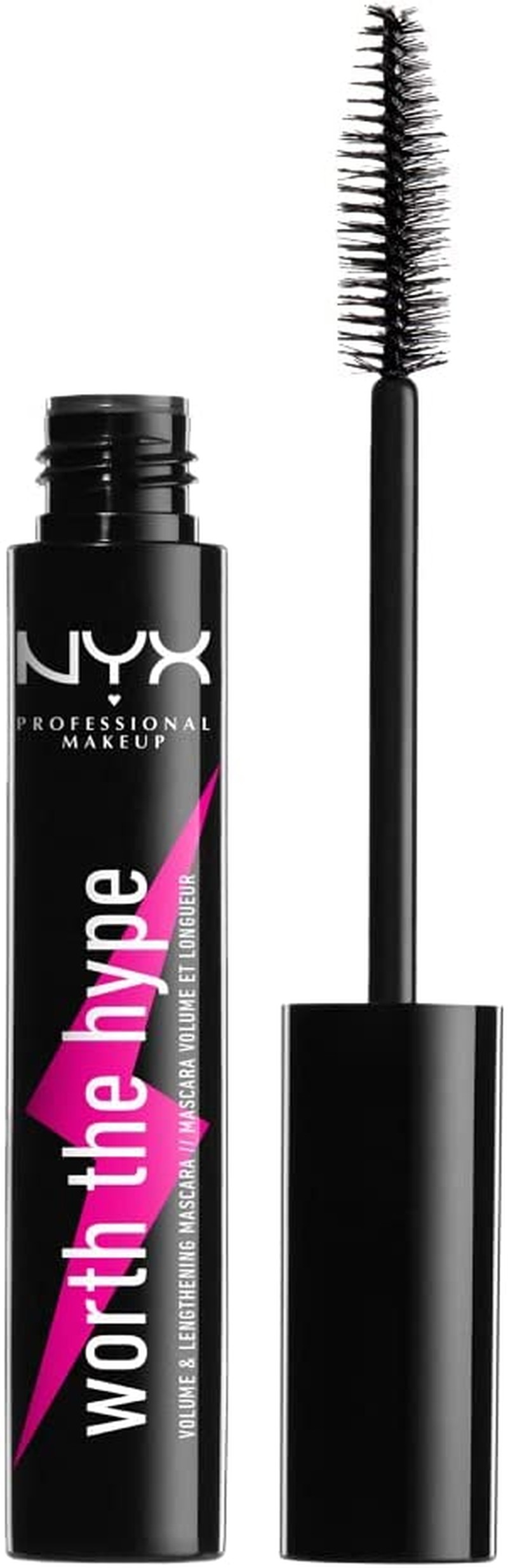 NYX Professional Makeup Worth the Hype Volumising & Lengthening Mascara, Black