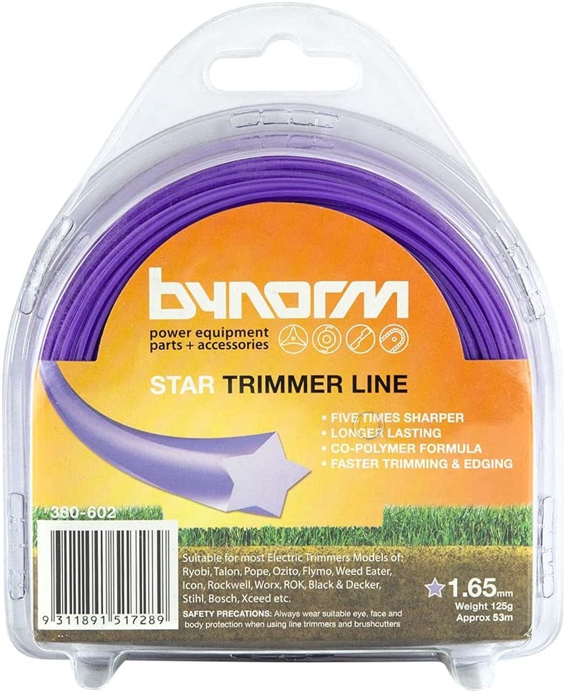 Bynorm 380-602 Star Trimmer Line, 1.65 Mm Size, Purple