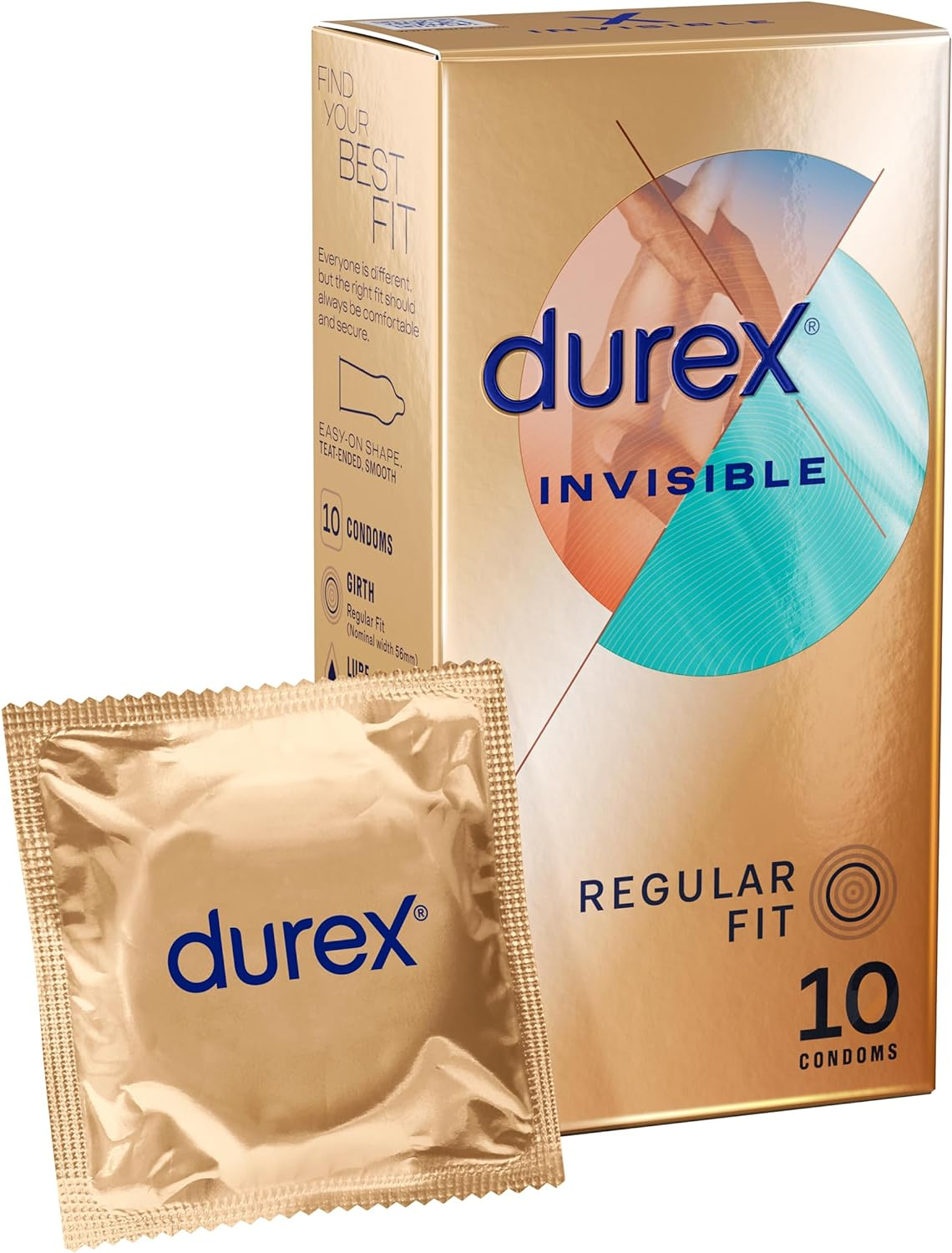 Durex Invisible Regular Fit Condoms Pack of 10