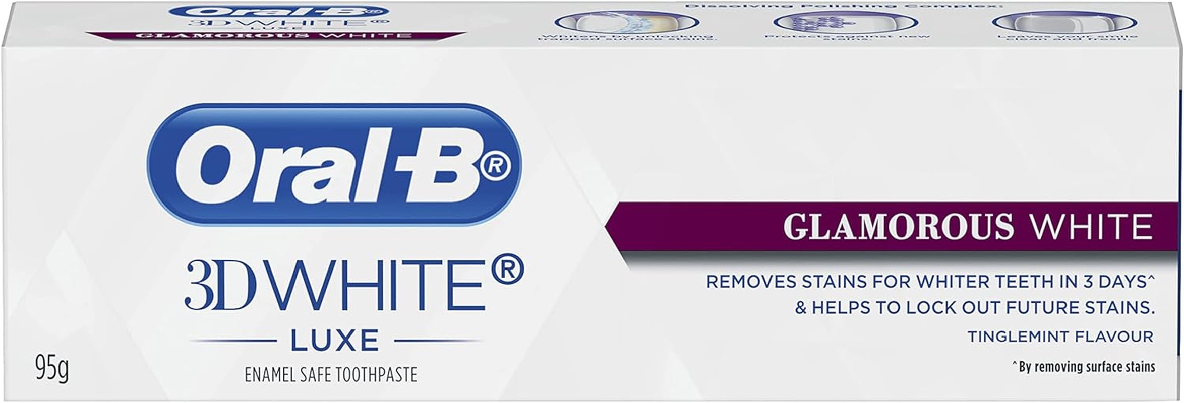 Oral-B 3D Luxe Glamorous White Toothpaste, 95G