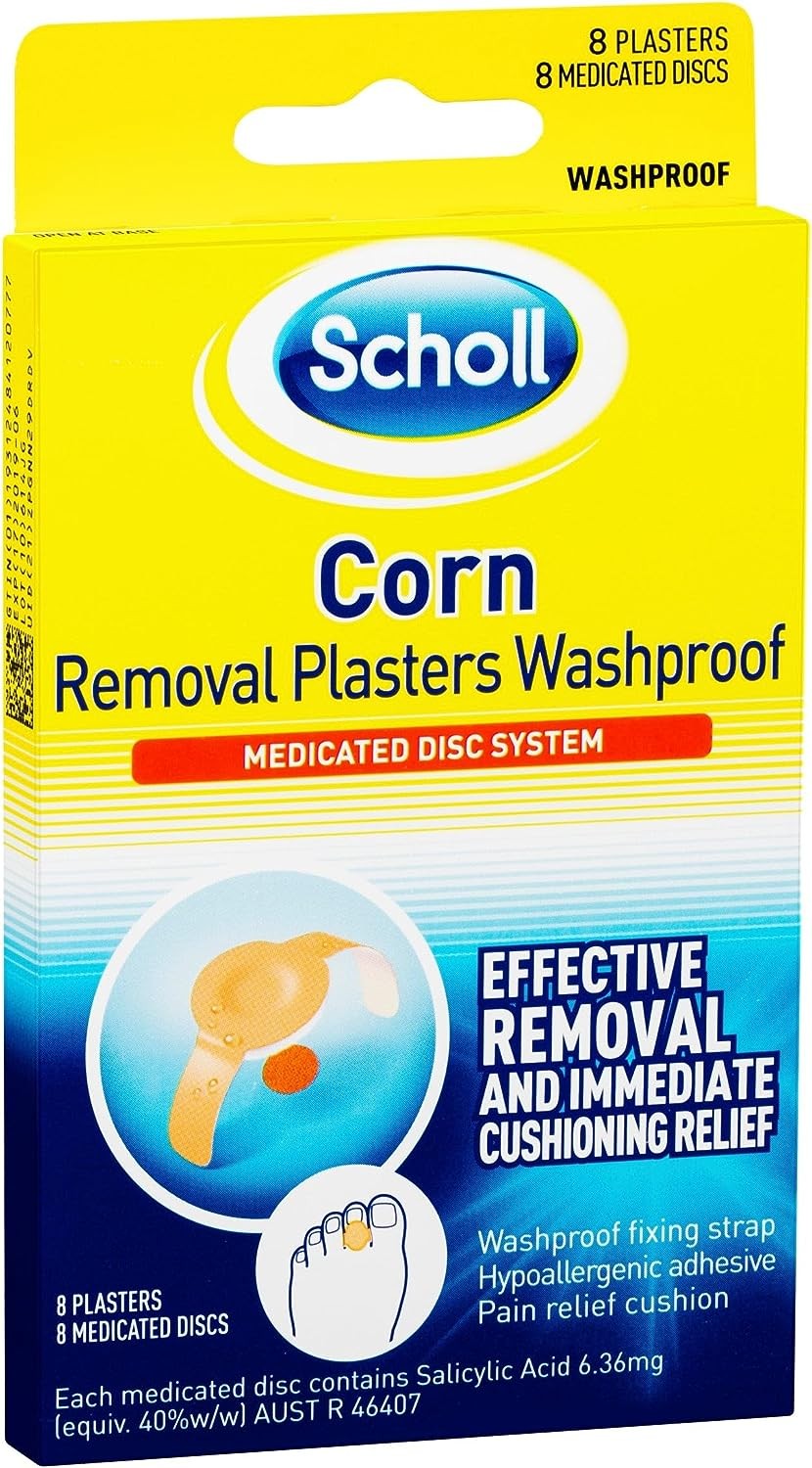 Scholl Corn Removal Plasters Waterproof Medicated Disc System