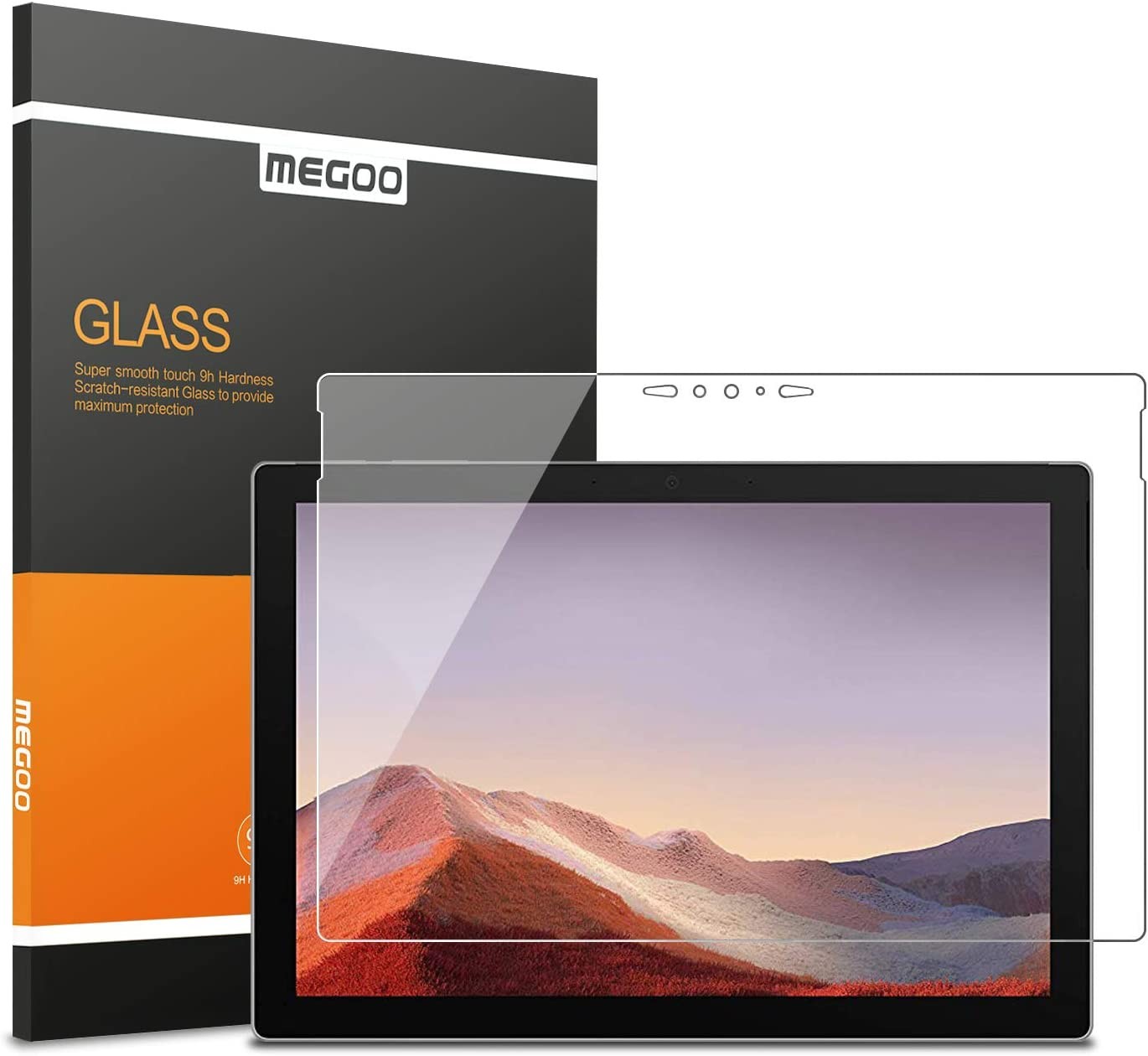 MEGOO Glass Screen Protector Designed for Surface Pro 7 Plus/Surface Pro 7 – Ultra-Thin 0.25Mm for Extreme Touch Sensitivity (Precise Cutouts and Works with Surface Pen)