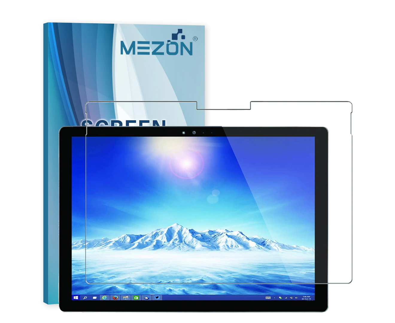 [3 Pack] MEZON Microsoft Surface Pro 5 (12.3″) Anti-Glare Matte Film Screen Protector – Case and Surface Pen Friendly, Shock Absorption