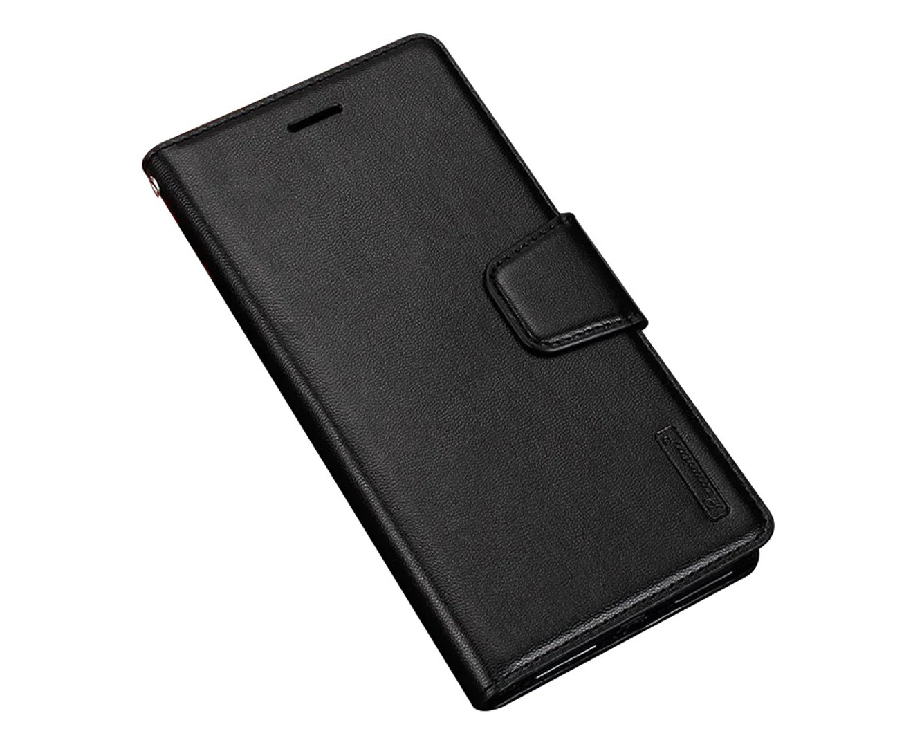 For Samsung Galaxy A11 Hanman Leather Wallet Flip Case – Black