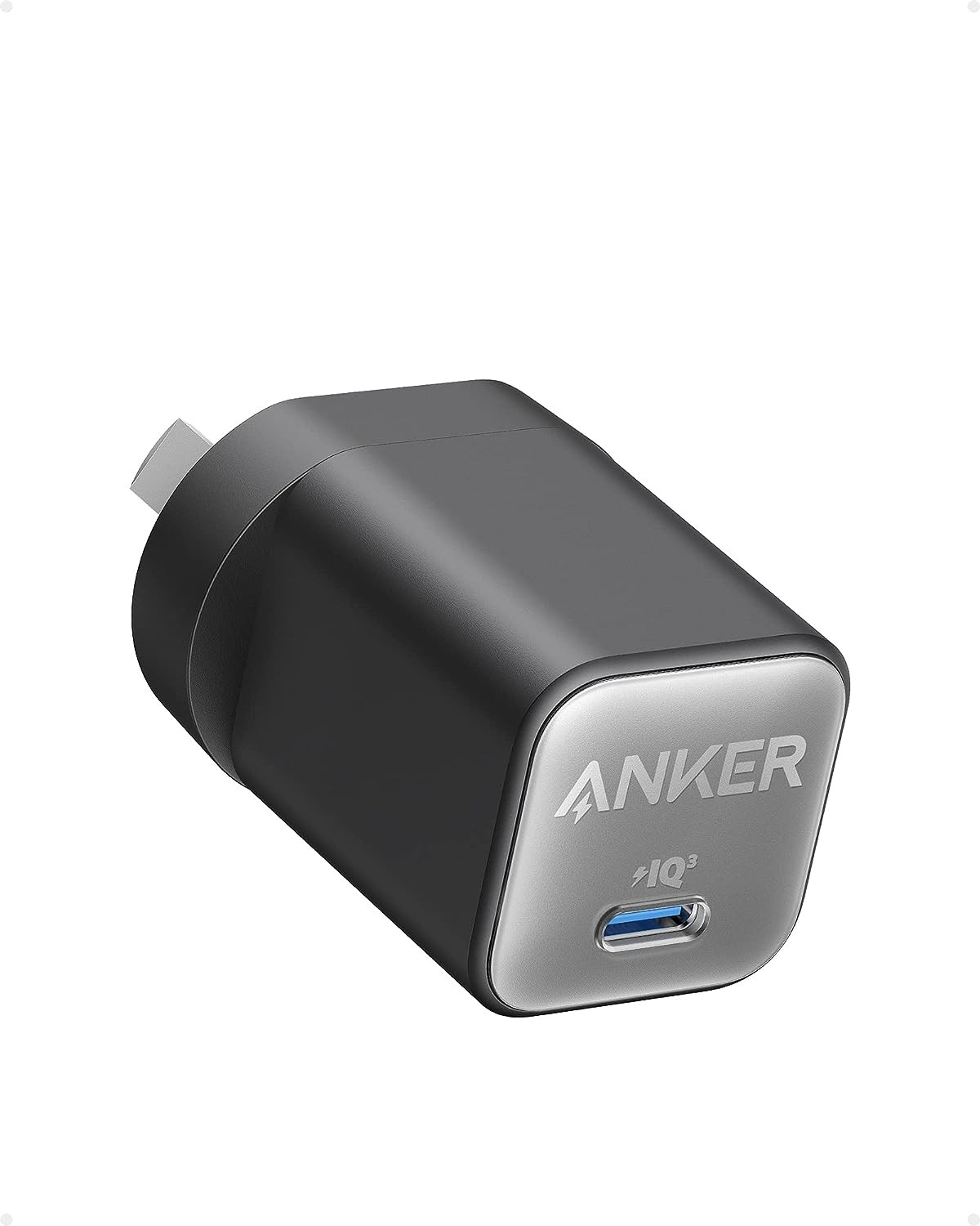 USB C Gan Charger 30W, Anker 511 Charger (Nano 3), PIQ 3.0 Foldable PPS Fast Charger for Iphone 15/15 Pro/14/14 Pro Max/13, Galaxy, Ipad (Cable Not Included)-Phantom Black