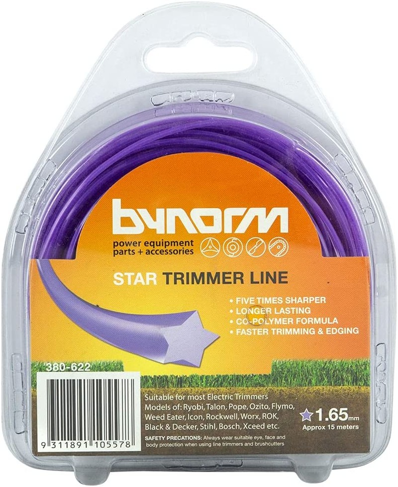 Bynorm Star Trimmer Line, 1.65 Mm Size, Purple