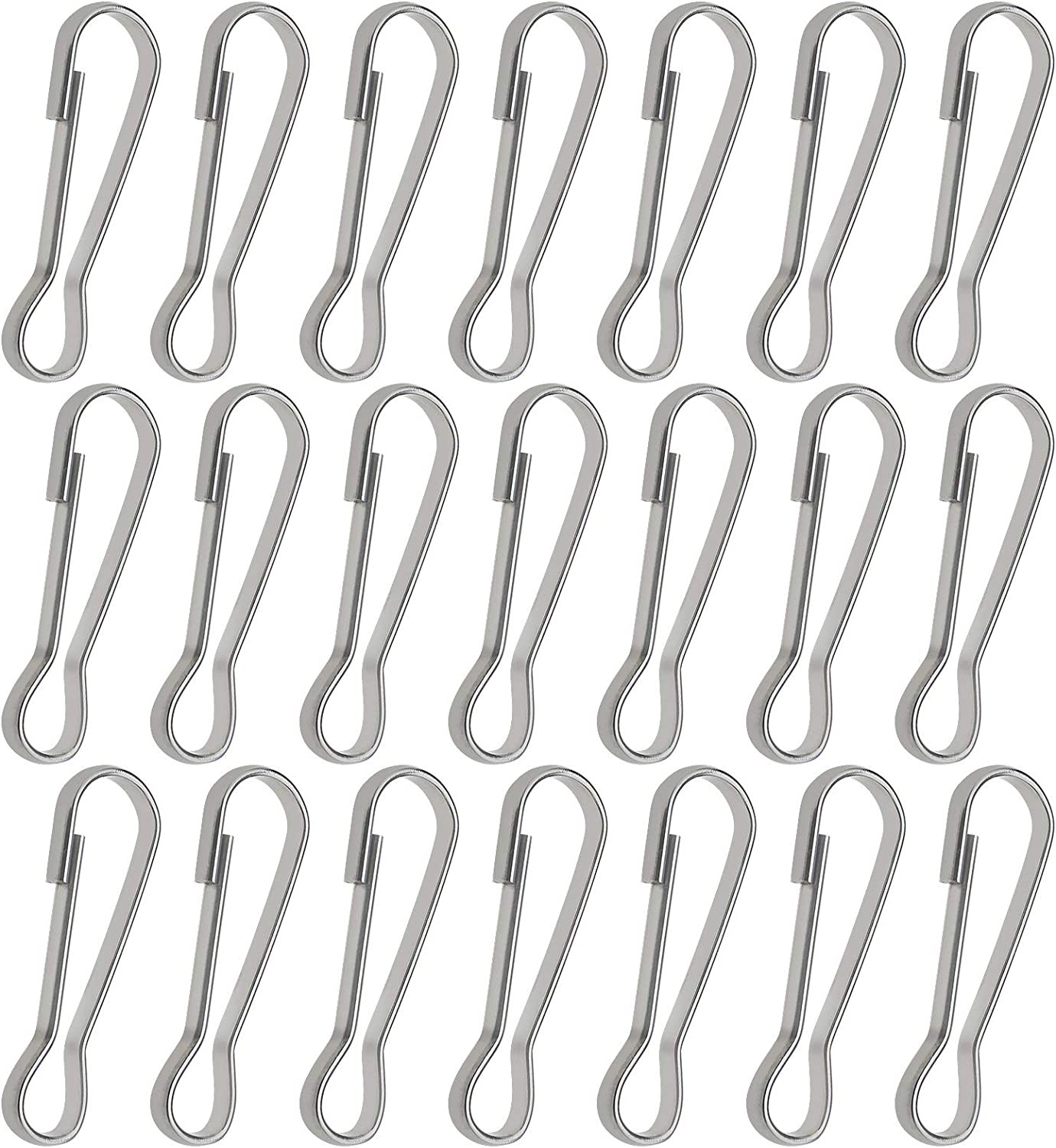 50Pcs Flag Pole Clip Snap Hooks 304 Stainless Steel 40Mm Flagpole Attachment for Most Standard Grommet Flags Keychains Connection Accessories