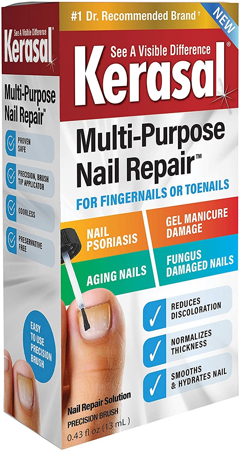 Kerasal Multi-Purpose Nail Repair, Nail Solution for Discolored and Damaged Nails, 0.43 Fl Oz