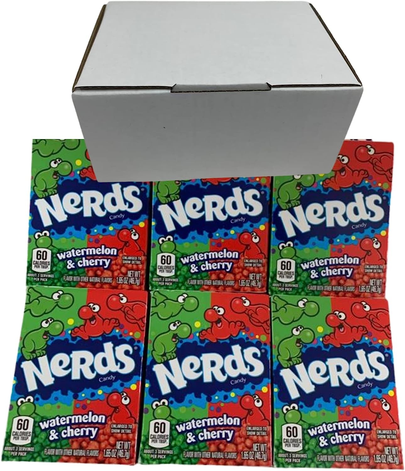 Ancel Nerds Watermelon and Cherry – 46.7G Box Lollies – 9 Pack Bulk – Confectionery for Any Occassion or Event – Classic Sweeties in a Box