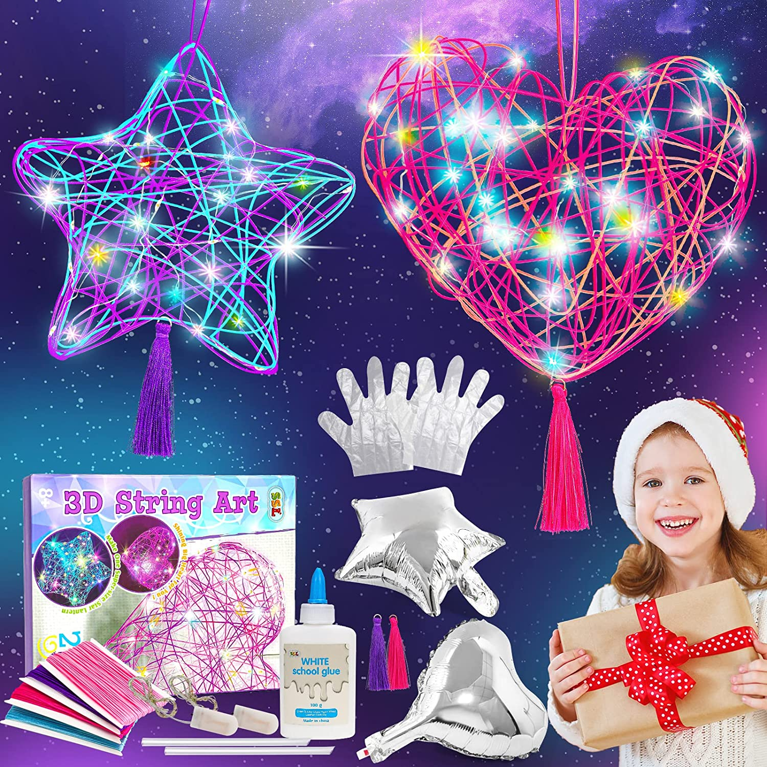 Art and Crafts Kit for Kids 3D String Art Kit for Girls Boys Craft Kits