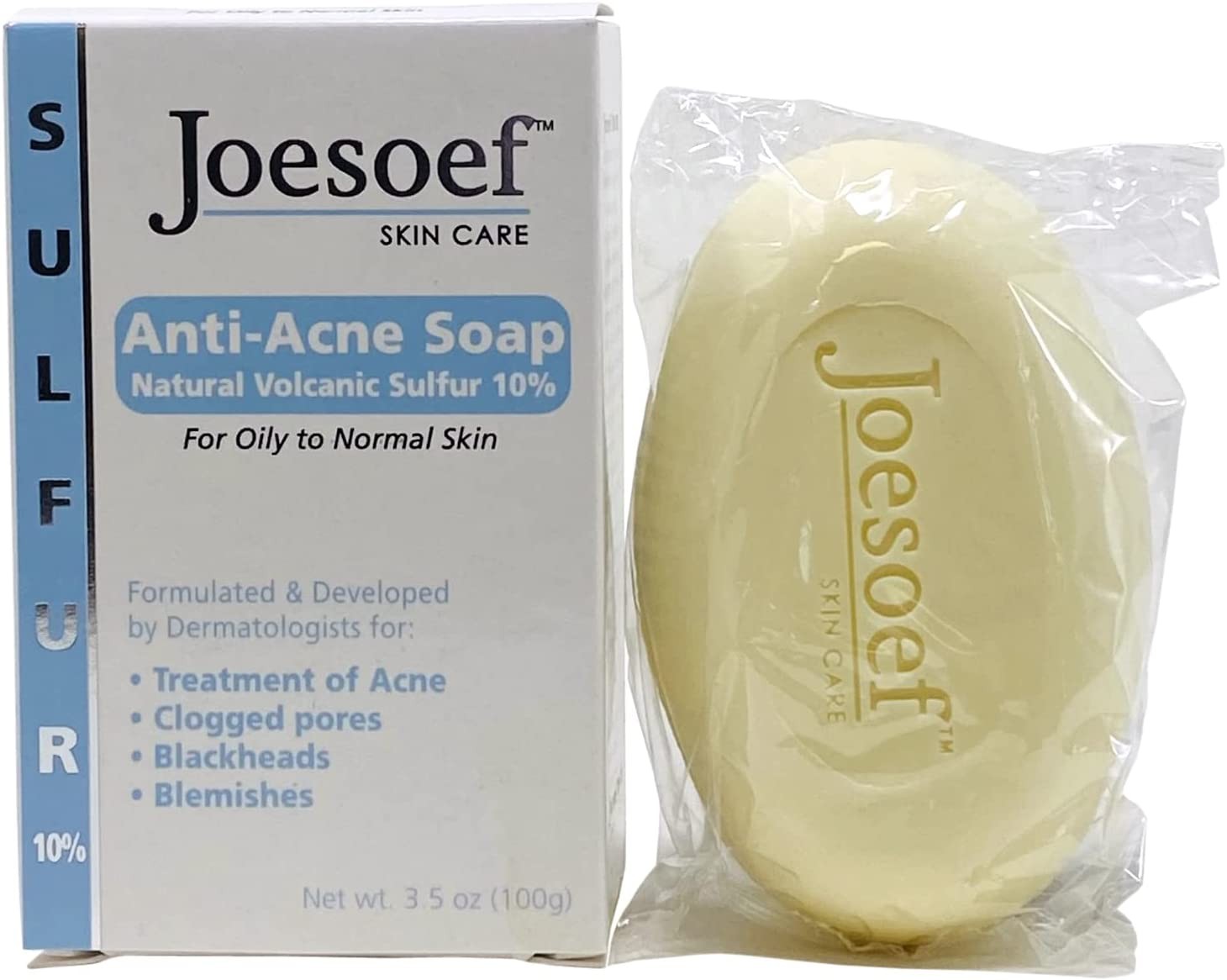 JOESOEF SKIN CARE Sulfur Soap for Acne Pharmaceutical Grade Dermatologists Approved for Acne Rosacea 100G