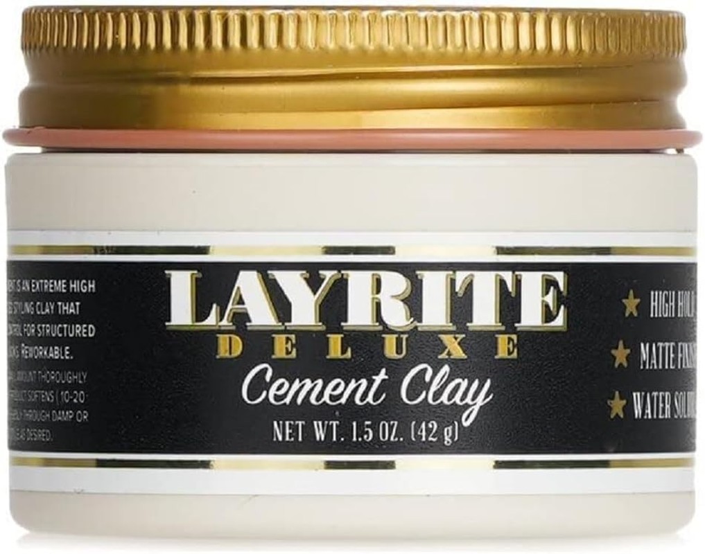 Layrite Cement Clay Pomade, White, Mild Cream Soda, 1.5 Oz