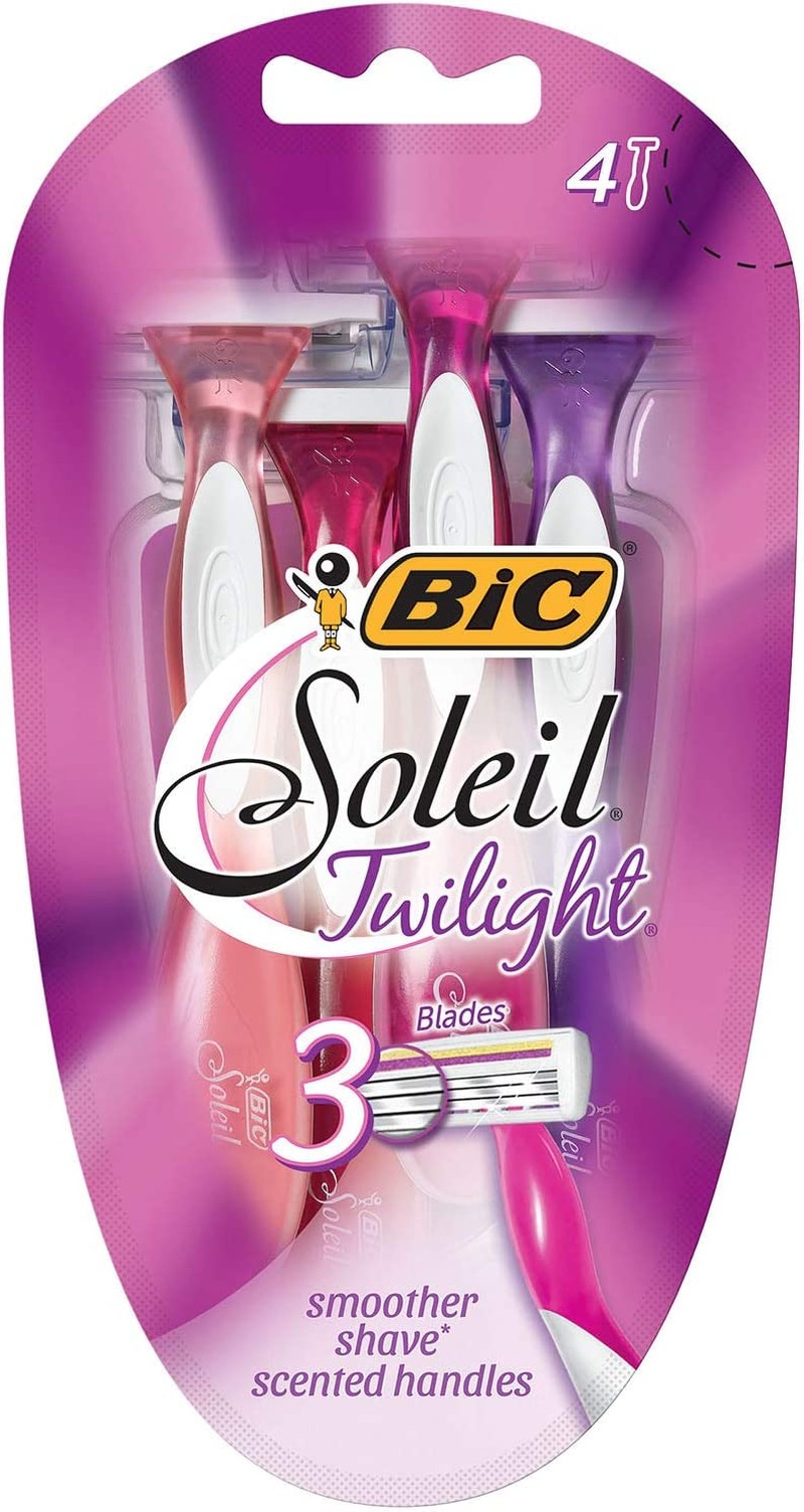 BIC Soleil Twilight Disposable Women’S Razors – Pack of 4 Shavers