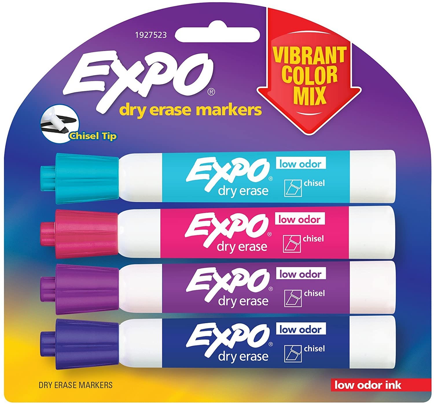 Expo Dry Erase Marker – Chisel Vibrant Colour 4-Pack