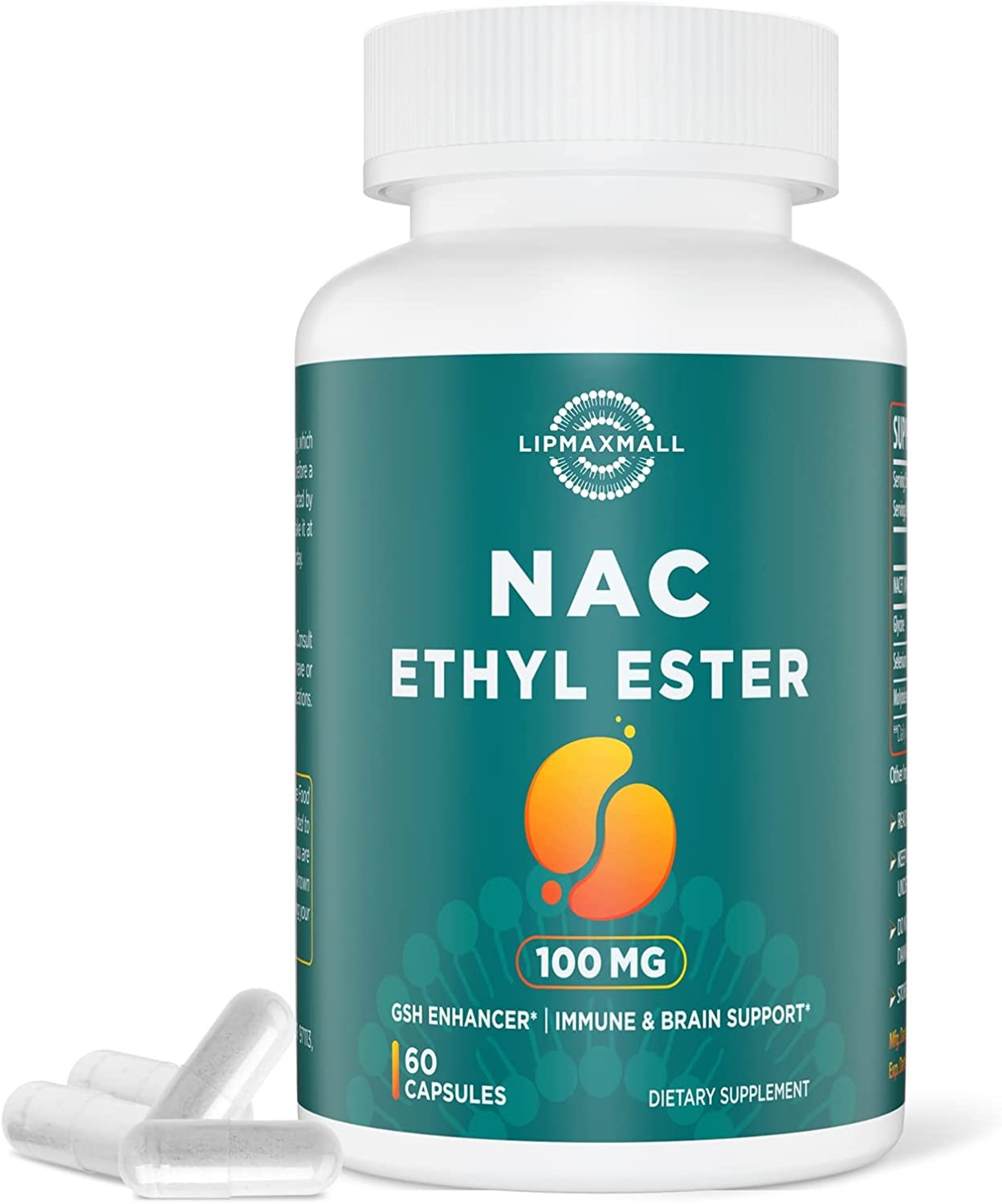 N-Acetyl Cysteine Ethyl Ester – Higher Bioavailability – Boost Glutathione – Immune System & Antioxidant Support for Adults , NACET (60 Vegetarian Capsules – 1 Pack)