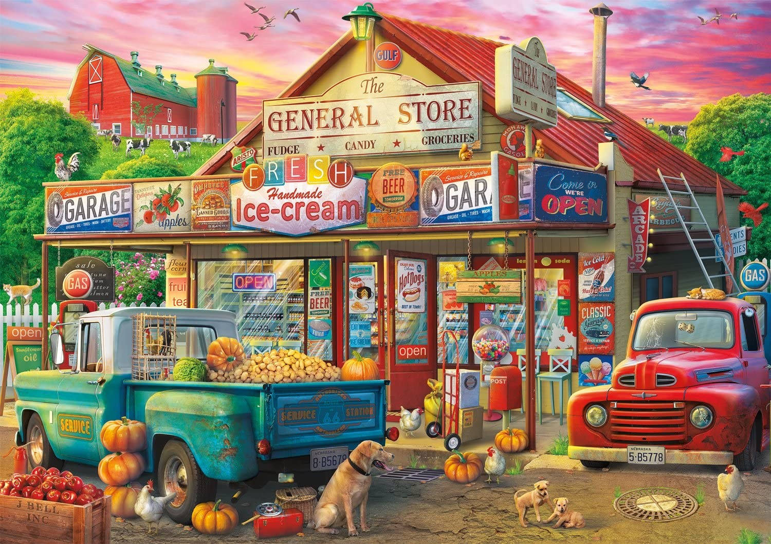 Buffalo Games – Country Store – 500 Piece Jigsaw Puzzle Multicolor, 21.25″ L X 15″ W