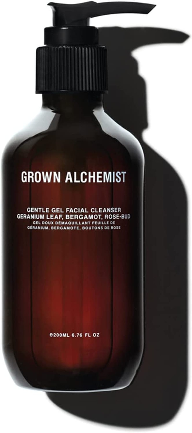 Grown Alchemist Gentle Gel Facial Cleanser: Geranium Leaf, Bergamot, Rosebud. Gel Face Cleansing Wash That Hydrates and Cleanses Skin 200 Ml