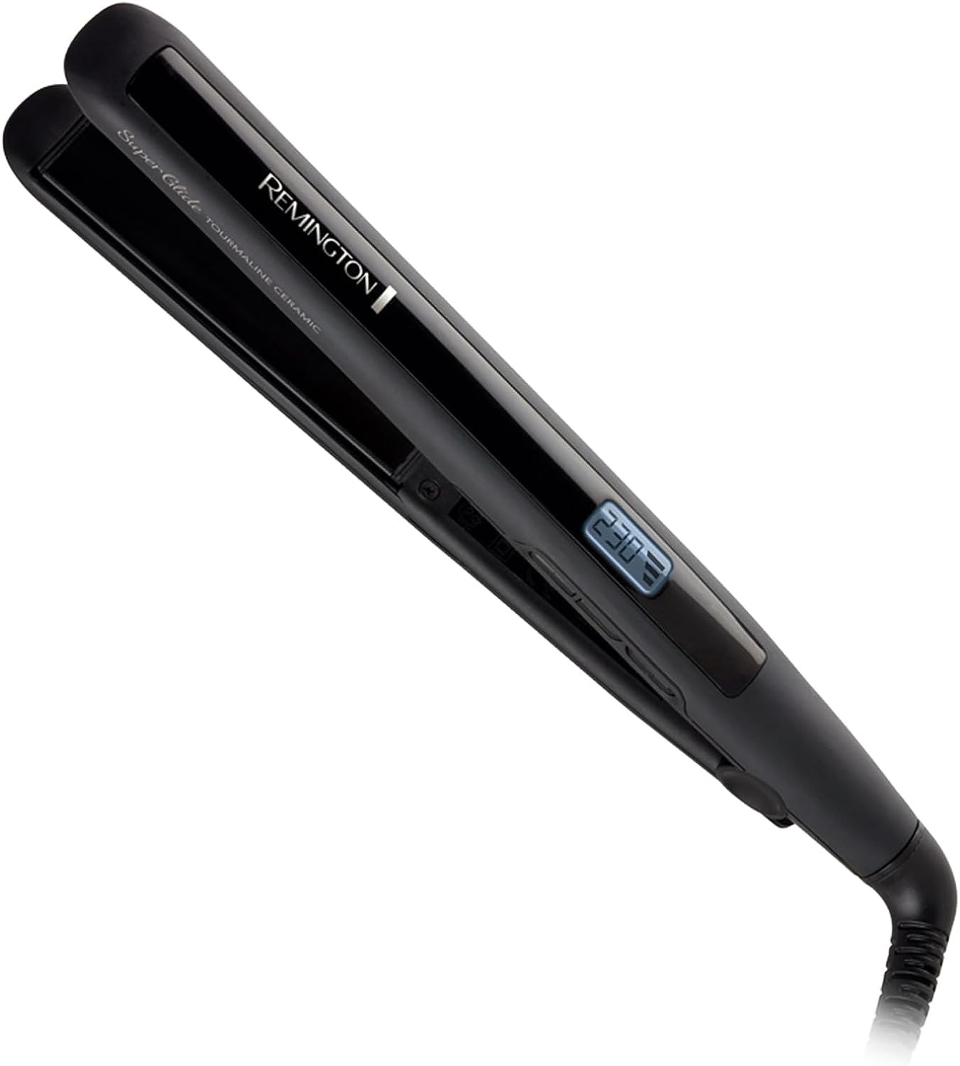 Remington Super Glide Ceramic Hair Straightener, S5501AU, Digital Heat Settings up to 230°C + LCD, 15 Second Fast Heat Up, 110Mm Tourmaline Ceramic Plates Prevent Frizz, Black