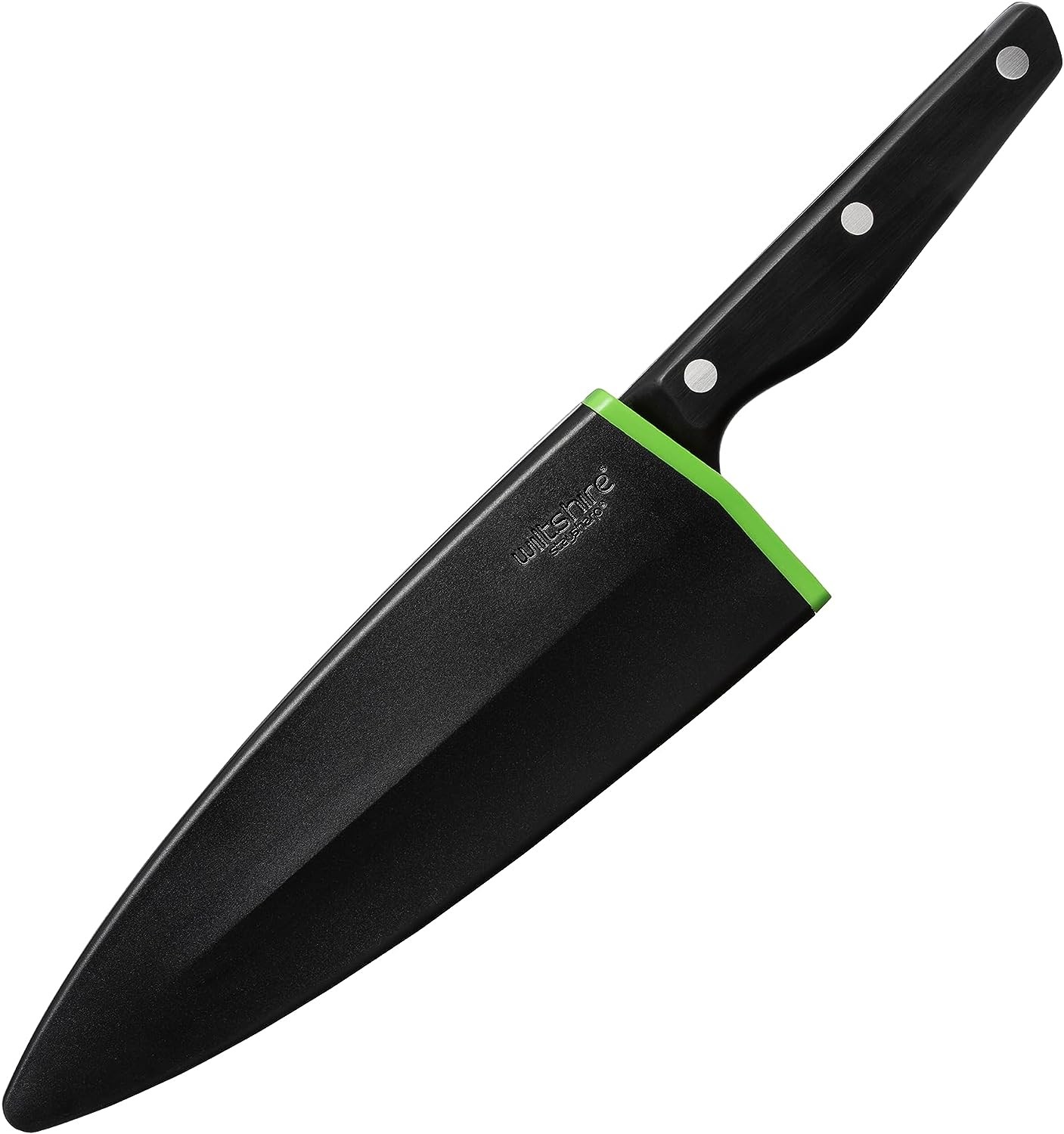 Wiltshire New WILTSHIRE STAYSHARP New Look 20CM Cooks Knife with Sharpener Chef Slice PP HANDLE COOKS KNIFE 20CM