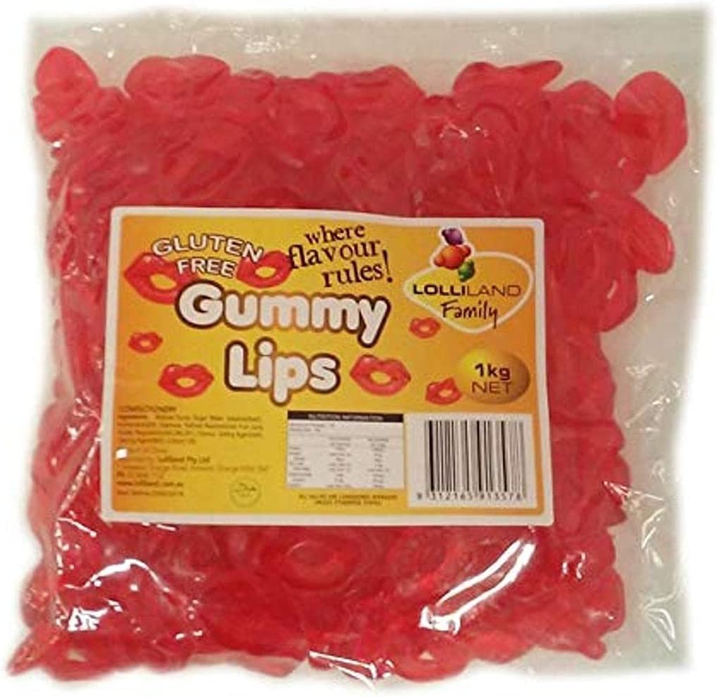 Gummi Lips – Gluten Free 1Kg Bulk Lollies