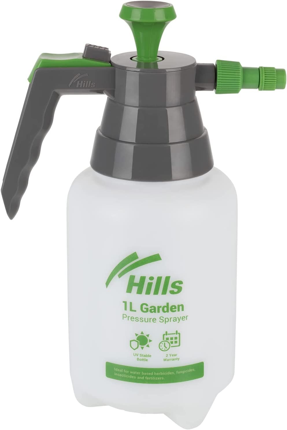 Hills 100724 Garden Pressure Sprayer, 1 Liter Capacity, Multicolor