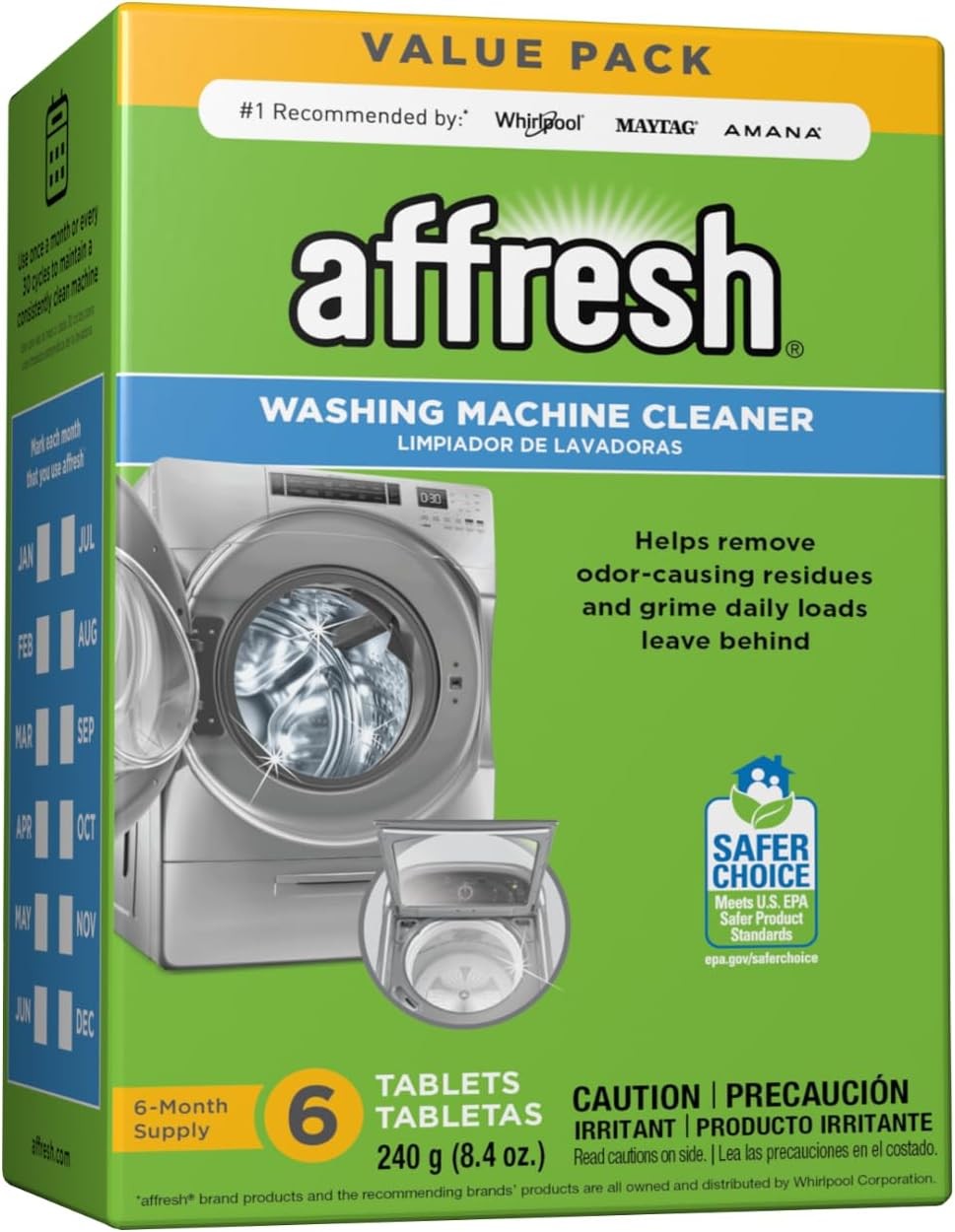 Affresh Washer Machine Cleaner, 6-Tablets, 8.4 Oz