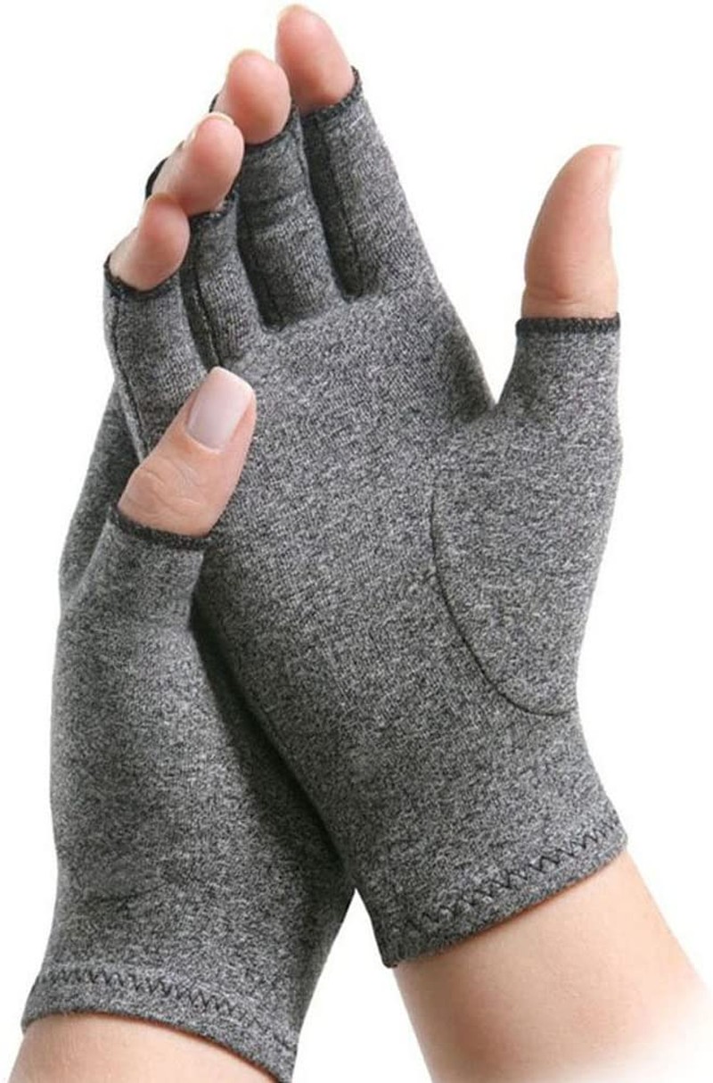 Arthritis Compression Hand Gloves,Open-Finger Gloves for Relief of Rheumatoid and Osteoarthritis Joint Pain – Breathable Hands Warmer Gloves Men & Women